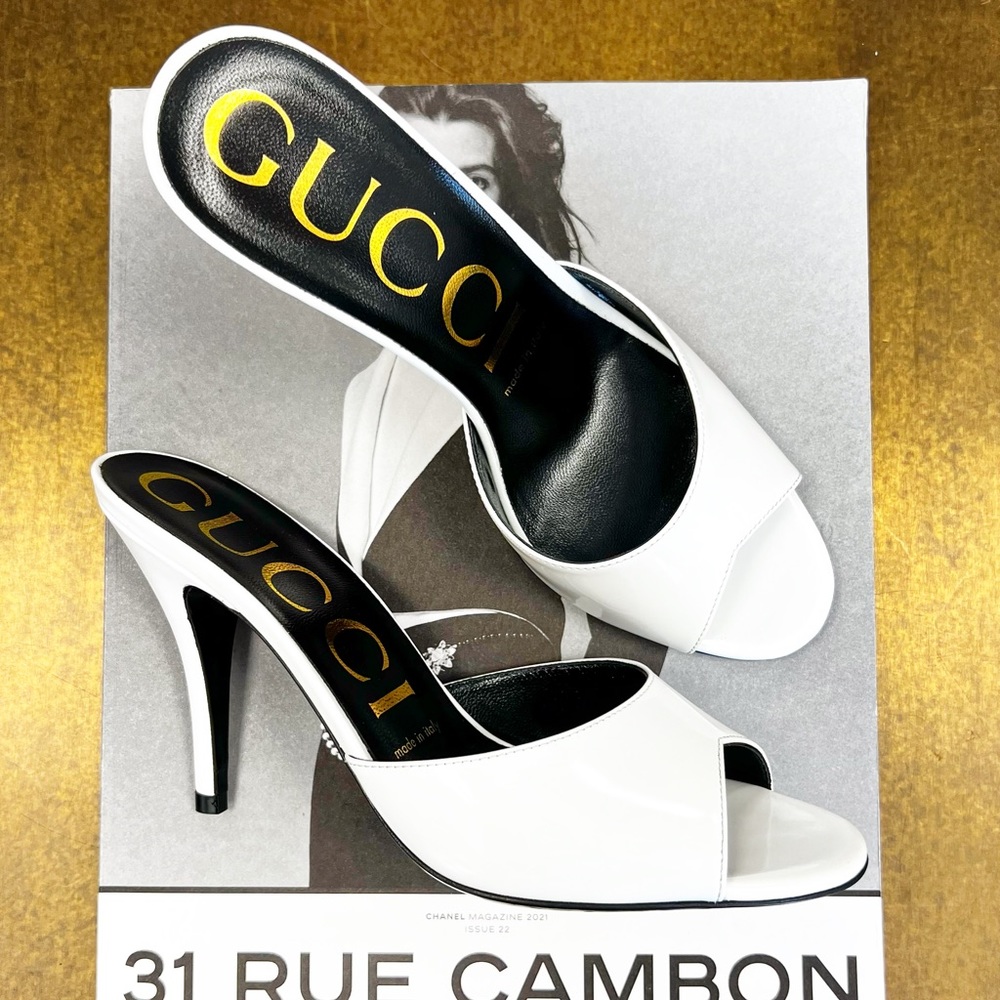 Gucci Leather Heel Slides